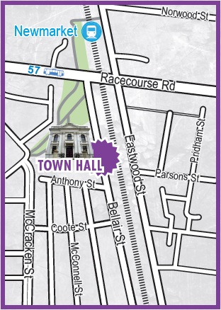 Our Location at the Kensington Town Hall